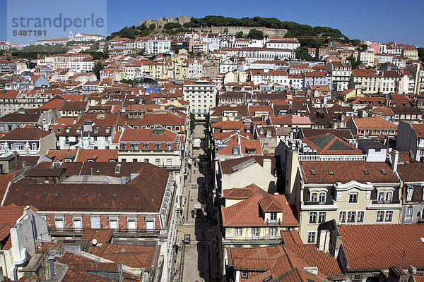 Lissabon Hauptstadt Europa heben Ansicht Elevador de Santa Justa Portugal