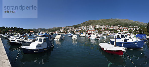 Hafen Europa Ansicht Kroatien Dalmatien Dubrovnik