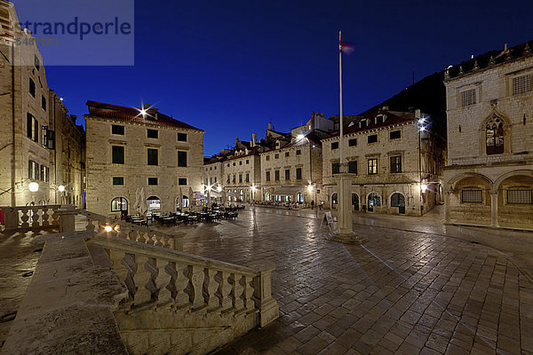 Luza-Platz  Altstadt von Dubrovnik  Unesco Weltkulturerbe  Mitteldalmatien  Dalmatien  Adriaküste  Kroatien  Europa  ÖffentlicherGrund
