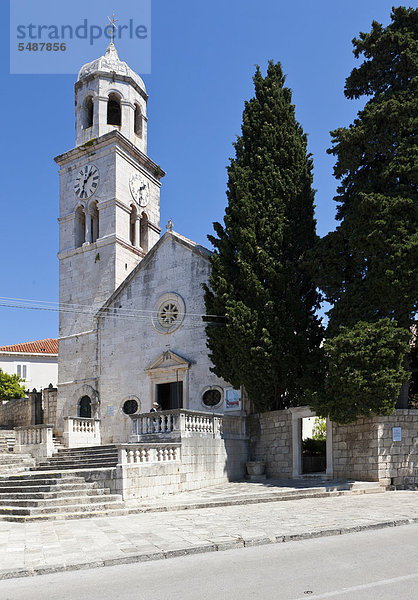 Kirche in der Altstadt von Cavtat  Mitteldalmatien  Dalmatien  Adriaküste  Kroatien  Europa  ÖffentlicherGrund