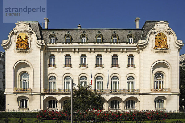 Französische Botschaft  Gebäude wurde 1900-1909 im Wiener Jugendstil errichtet  Schwarzenberplatz 12  Wien  Österreich  Europa