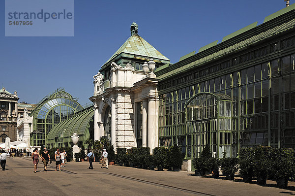 Schmetterlingshaus im Burggarten  im Jugendstil erbaut  Wien  Österreich  Europa