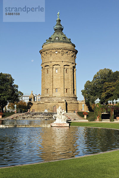 Mannheimer Wasserturm  Mannheim  Baden-Württemberg  Deutschland  Europa