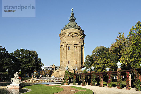 Mannheimer Wasserturm  Mannheim  Baden-Württemberg  Deutschland  Europa