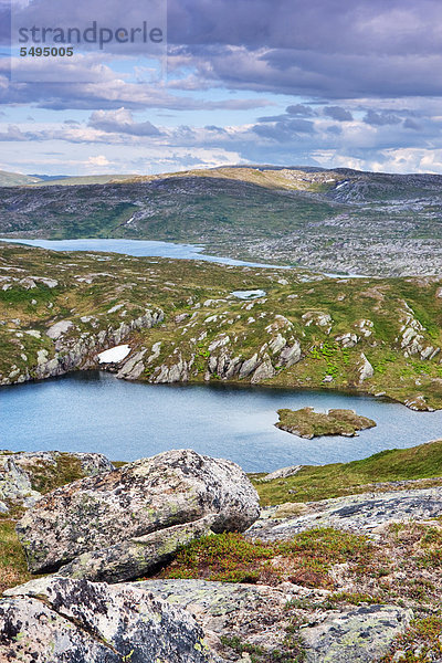 Eldbekkskardvatnet-See  Blåfjella-Skjækerfjella-Nationalpark  Nord-Trøndelag  Trondelag  Norwegen  Skandinavien  Europa