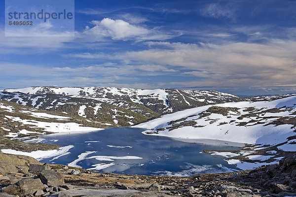 Røvassvatnet  der See Rovassvatnet  Saltfjellet-Svartisen-Nationalpark  Provinz Nordland  Norwegen  Skandinavien  Europa