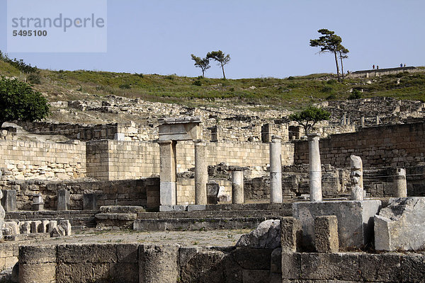 Kamiros oder Kameiros  Ruinen einer antiken hellenistischen Stadt  Rhodos  Griechenland  Europa