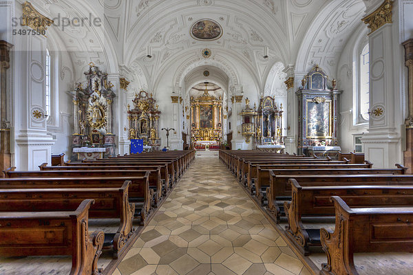 Pfarrkirche Mariae Himmelfahrt  Weilheim  Oberbayern  Bayern  Deutschland  Europa