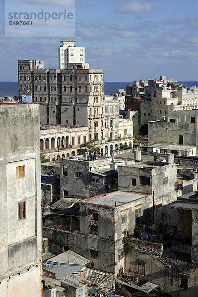 Havanna Hauptstadt Dach Amerika über Großstadt Karibik Mittelamerika Ansicht Golf von Mexiko Kuba Große Antillen