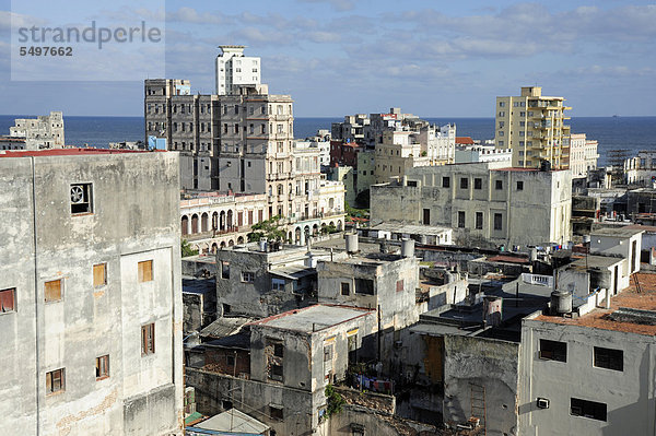 Havanna Hauptstadt Dach Amerika über Großstadt Karibik Mittelamerika Ansicht Golf von Mexiko Kuba Große Antillen