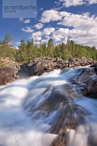 L¯nselva  Lonselva Fluss  Nordland  Norwegen  Skandinavien  Europa