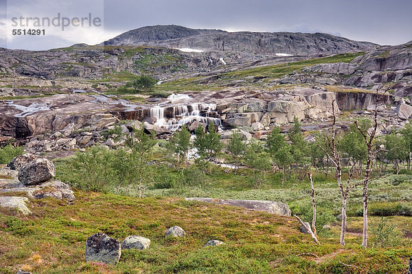 Berglandschaft  Rago-Nationalpark  Nordland  Norwegen  Skandinavien  Europa