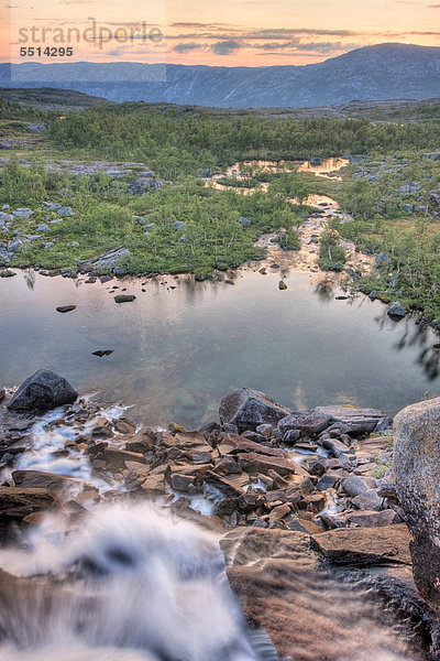 Rago-Nationalpark in der Abenddämmerung  Nordland  Norwegen  Skandinavien  Europa