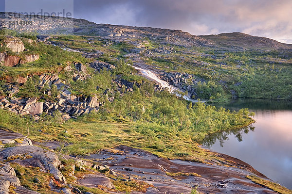 Landschaft im Rago-Nationalpark  Nordland  Norwegen  Skandinavien  Europa