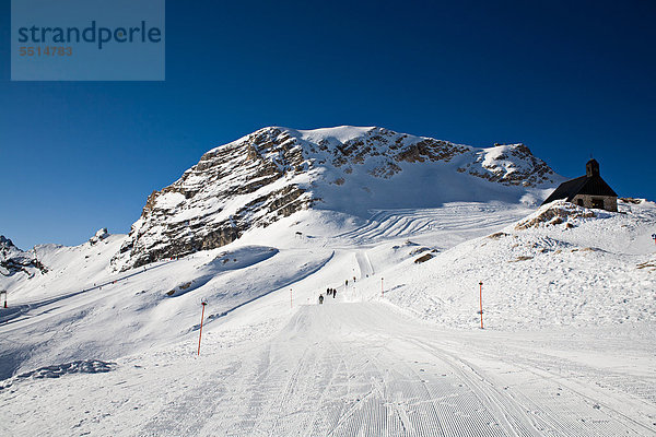 Zugspitze  Skigebiet in den Alpen  Bayern  Deutschland  Europa