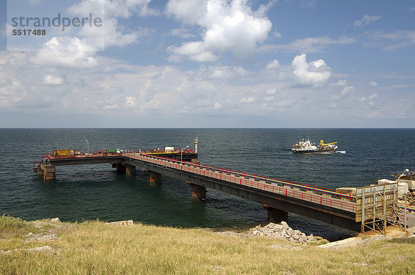 Pier auf der Insel Zmiinyi  Schlangeninsel  Schwarzes Meer  Odessa  Ukraine  Osteuropa  Europa
