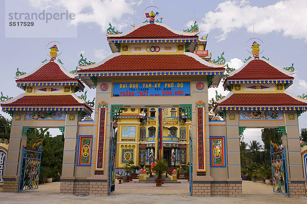 Cao Dai Tempel  Tay Ninh  Vietnam  Südostasien