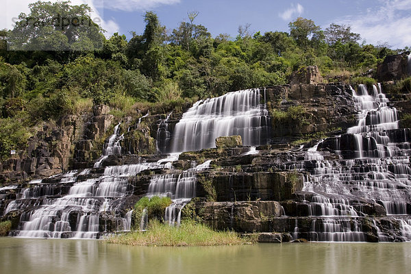 Pongour Wasserfall  zentrales Hochland Vietnam  Südostasien