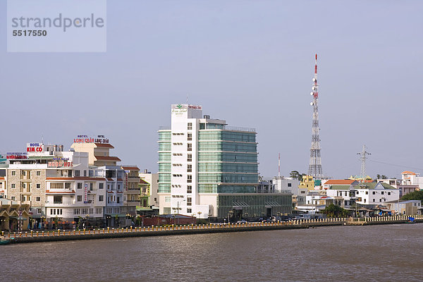 Stadtzentrum der Stadt Hat Tien  Grenzstadt zu Kambodscha  Vietnam  Südostasien