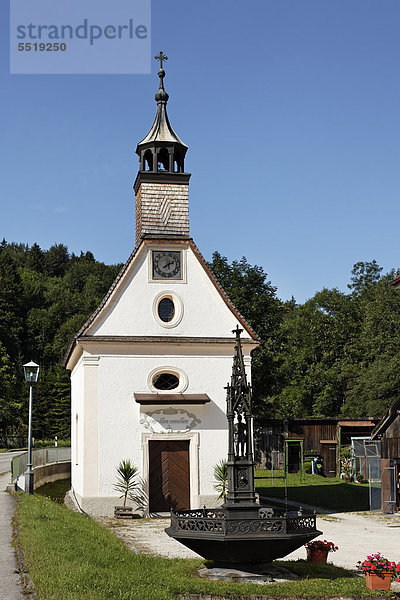 Knappenkapelle Maria Schnee  Achthal bei Teisendorf  Rupertiwinkel  Chiemgau  Oberbayern  Bayern  Deutschland  Europa  ÖffentlicherGrund