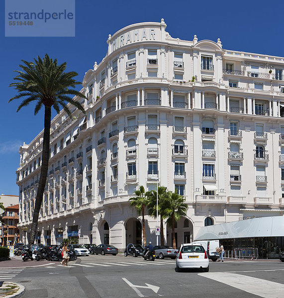Hotel Miramar  La Croisette  Cannes  CÙte díAzur  Südfrankreich  Frankreich  Europa  ÖffentlicherGrund