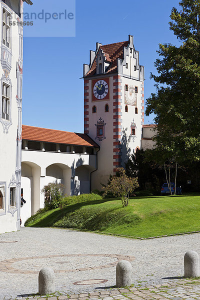 Das Kloster Sankt Mang  ehemaliges Kloster der Benediktiner in der Diözese Augsburg  Füssen  Ostallgäu  Allgäu  Schwaben  Bayern  Deutschland  Europa