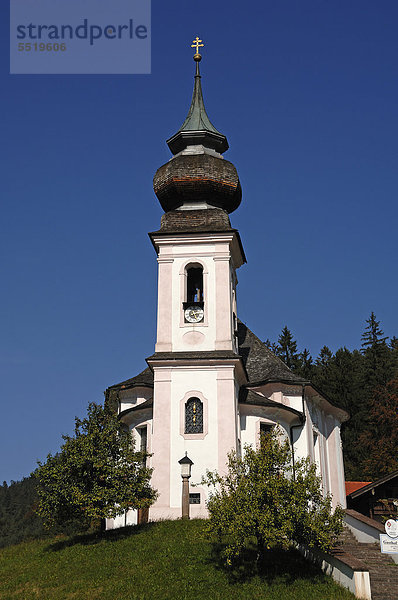 Wallfahrtskirche Maria Gern  gebaut 1708 - 1710  Maria Gern  Ortsteil von Berchtesgaden  Oberbayern  Bayern  Deutschland  Europa