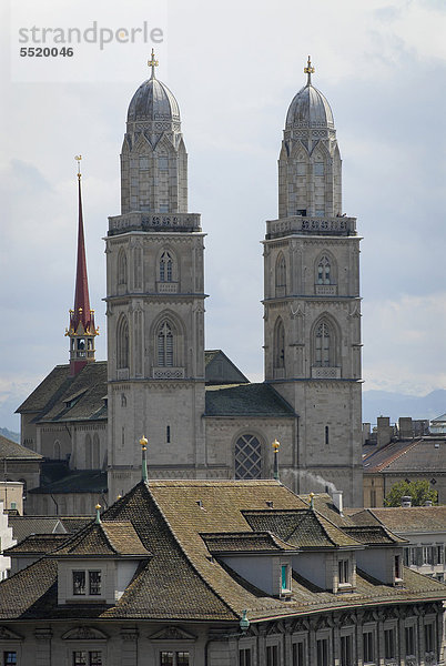 Grossmünster  evangelisch-reformierte Kirche  Zürich  Schweiz  Europa
