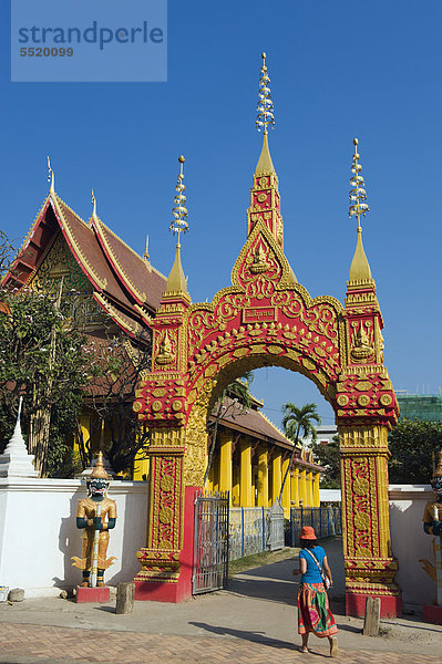 Wat Mixai Tempel  Vientiane  Laos  Indochina  Asien