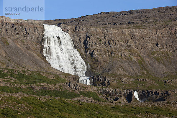 Fjallfoss Wasserfall  Dynjandi  Westfjorde  Island  Europa