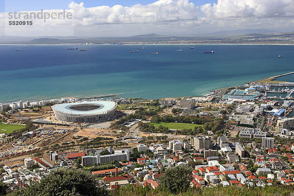 Südliches Afrika Südafrika Fußballweltmeisterschaft Stadtansicht Stadtansichten bauen Stadion Afrika Kapstadt Football