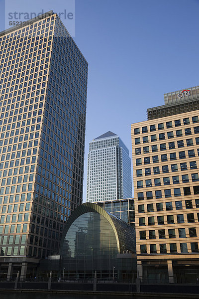 Canary Wharf  Londons Finanzzentrum  Docklands  London  England  Großbritannien  Europa