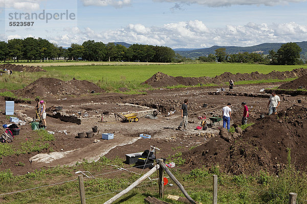 Gaul Oppidum von Corent  archäologische Stätte  Puy de Dome  Frankreich  Europa