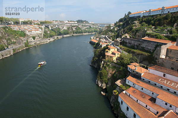 Luftbild  Rio Douro  Duero  Porto  UNESCO Weltkulturerbe  Portugal  Europa