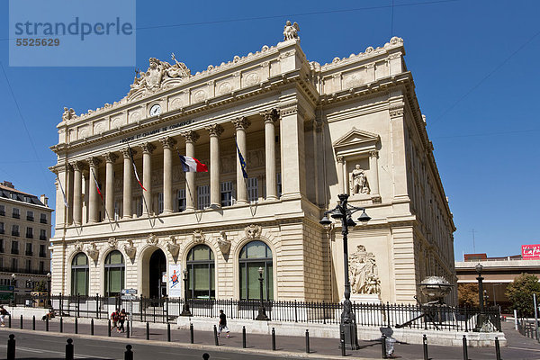 Palais de la Bourse  Börse  Sitz der Industrie- und Handelskammer von Marseille-Provence und dem MusÈe de la Marine  La CanebiËre  Marseille  Frankreich  Europa