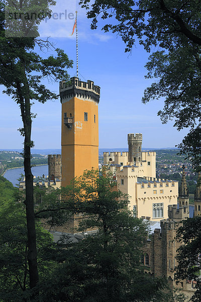 Schloss Stolzenfels über dem Rhein  Koblenz  Deutschland
