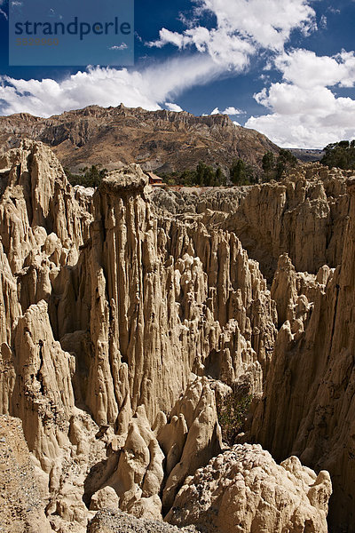 Erosionslandschaft im Valle de la Luna nahe La Paz  Bolivien