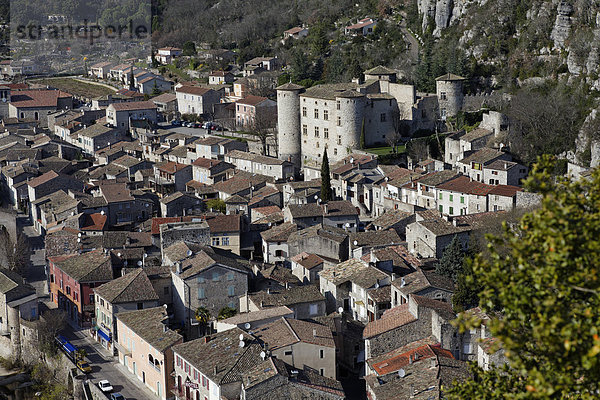 Dorf Vogue  Les Plus Beaux Villages de France  wird als eines der schönen Dörfer Frankreichs bezeichnet  Ardeche-Tal  Ardeche  Frankreich  Europa