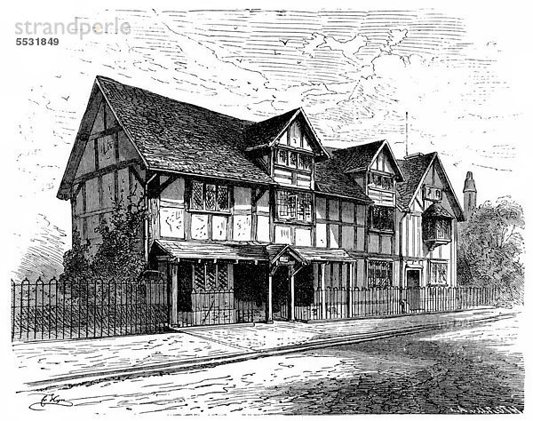 Geschichte eingravieren Jahrhundert England Stratford-upon-Avon
