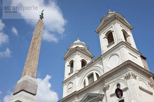 Kirche Trinit‡ dei Monti  Piazza Spagna  Spanische Treppe  Rom  Italien  Europa