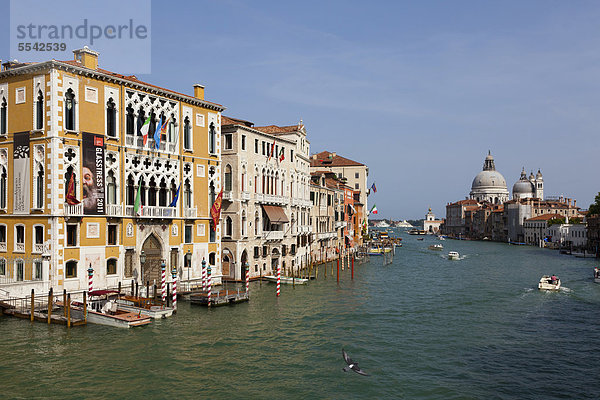 Paläste am Canal Grande  Venedig  Italien  Europa