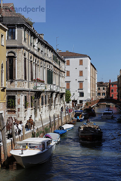 Fondamenta Santa Caterina  Stadtteil Cannaregio  Venedig  UNESCO Weltkulturerbe  Venetien  Italien  Europa