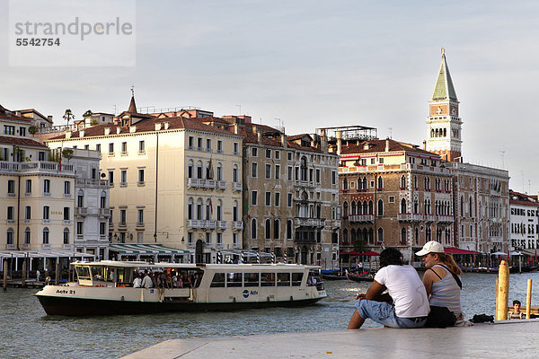 Stadtteil San Marco  Canal oder Canale Grande  Venedig  UNESCO Weltkulturerbe  Venetien  Italien  Europa