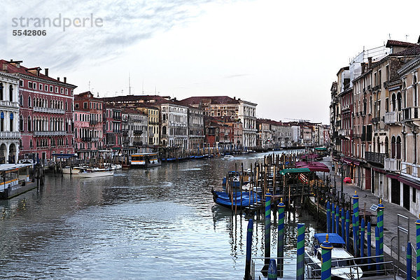 Canal oder Canale Grande  Stadtteil San Marco  Venedig  UNESCO Weltkulturerbe  Venetien  Italien  Europa