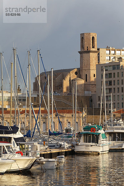 Kirche Saint-Laurent  Vieux Port  Alter Hafen von Marseille  Bouches-du-Rhone  Provence  Frankreich  Europa