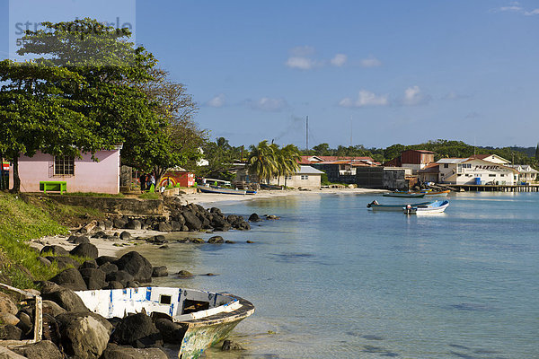 Big Bay  Hauptort der Karibikinsel Great Corn Island  Karibisches Meer  Nicaragua  Zentralamerika