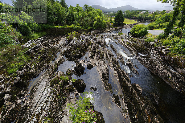 Fluss Sneem  Sneem  Ring of Kerry  County Kerry  Irland  Europa