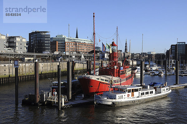 Feuerschiff  Hamburger Hafen  Hamburg  Deutschland  Europa