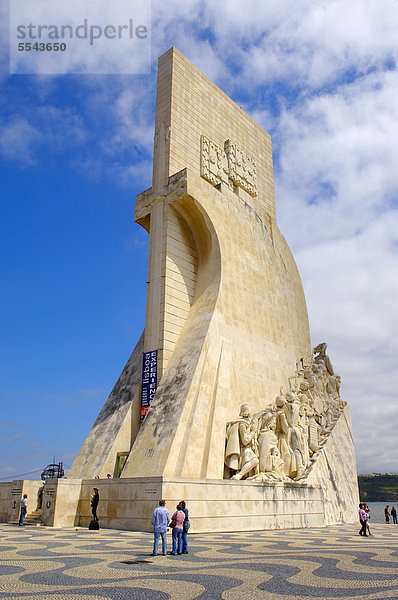 Denkmal der Entdeckungen  Padrao dos Descobrimentos  Belem  Lissabon  Portugal  Europa
