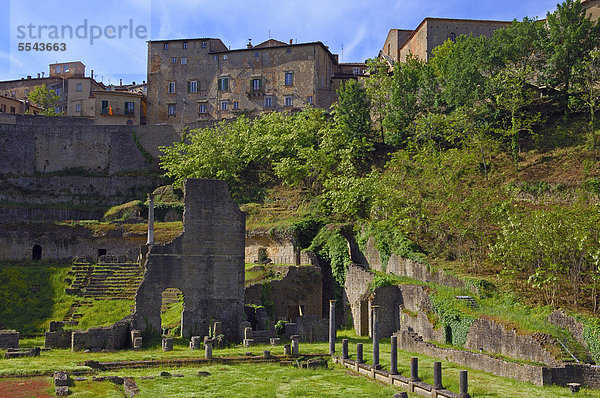 Römisches Theater  Volterra  Toskana  Italien  Europa